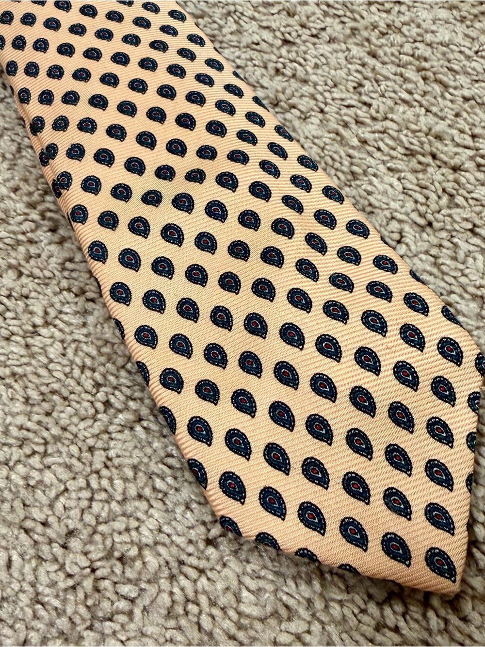 Polo Ralph Lauren Necktie Paisley 100% Silk Hand Made